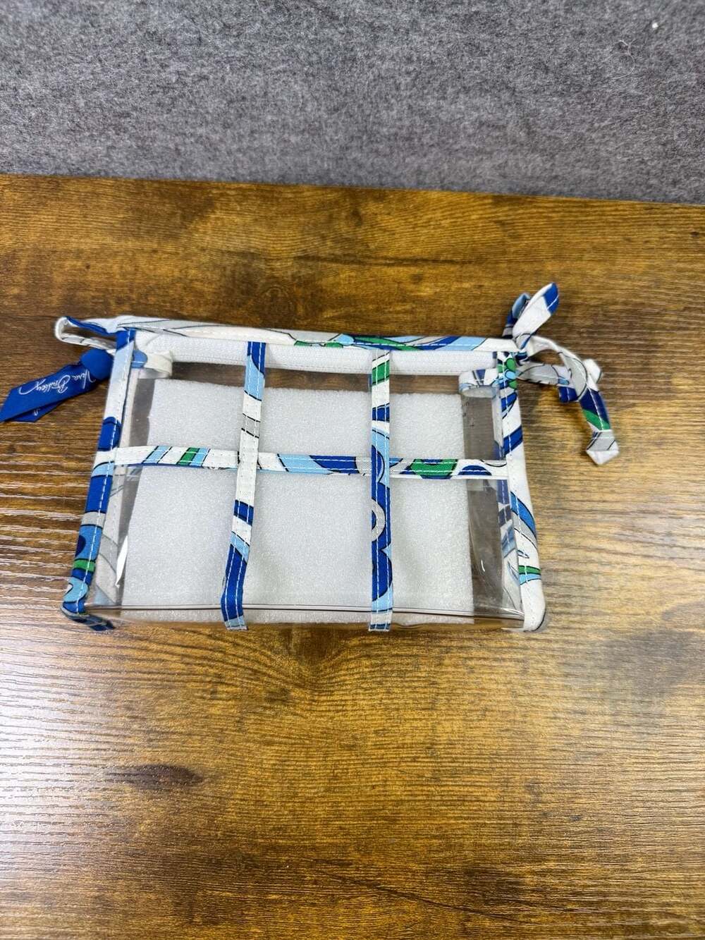 Vera Bradley Clear Cosmetic Bag Mediterranean White